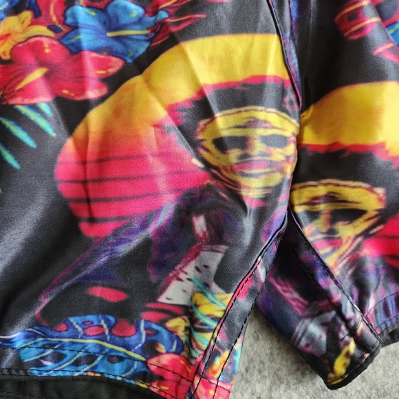 Ambush Muay Thai Shorts 3XL Horror Freddy Jason Scream Art Floral MMA Fighting - Picture 10 of 13